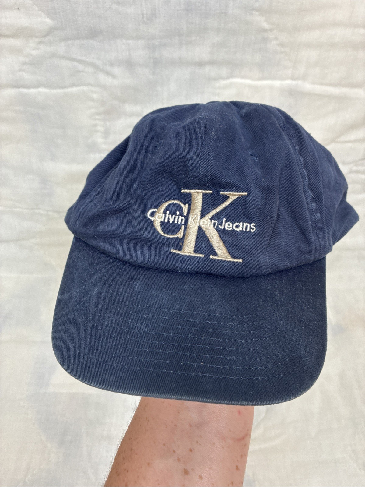 VTG CK Calvin Klein Jeans Baseball Cap 90s Embroidered Logo 