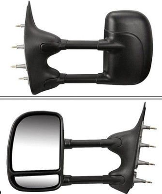 DNA Motoring TWM-010-T222-BK+DM-3R-020 Pair of Towing Side Mirrors