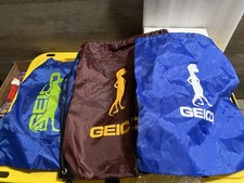 Vintage Drawstring Cinch Sack Back Pack Bag Waterproof Geico Gecko lot of 4