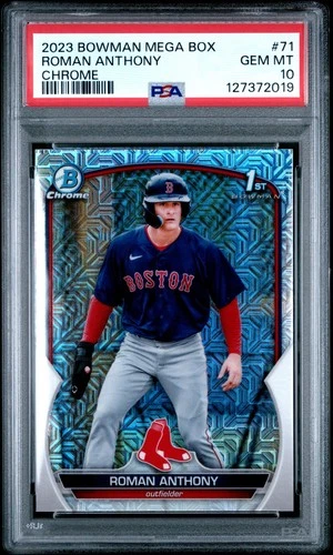 2023 Bowman Mega Box Chrome Prospects Roman Anthony BCP-71 RC PSA 10 Rookie Mojo