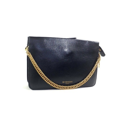 Givenchy Logo BB501JB07L 2Way Handbag Shoulder Bag Black Leather