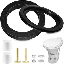 RV Toilet Seal Kit Compatible with Dometic 300 310 320 400 410 Black Seal Kit