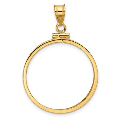 5 $ gedeckelte Büste halber Adler Münzeinfassung 25 mm Schraubverschluss 14 Karat Gelbgold