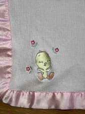 Vintage 2000 Warner Bros Tweety Looney Tunes Pink Receiving Blanket One Size