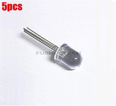 5Pcs Led Rgb 10Mm Super Bright Common Cathode Bulb Lamp 4-Pins Ic New fn #fb