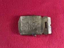 Vintage Boy Scouts Uniform Belt Buckle Military Style Solid Brass