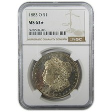 1883 O Morgan Silver Dollar MS 63* NGC Uncirculated $1 Coin SKU:CP417