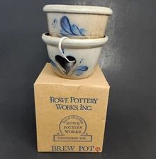 Rowe Pottery Works - 1992, Retired, Brew Pot w/box, Country Home GIFT