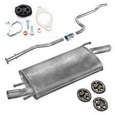 Mittelrohr Endtopf  Auspuff + Montage für Ford Fiesta Mazda 121 1.3 03/98-04/02