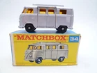 VINTAGE MATCHBOX LESNEY No.34c VOLKSWAGEN SPLIT SCREEN BUS IN ORIGINAL BOX 1967