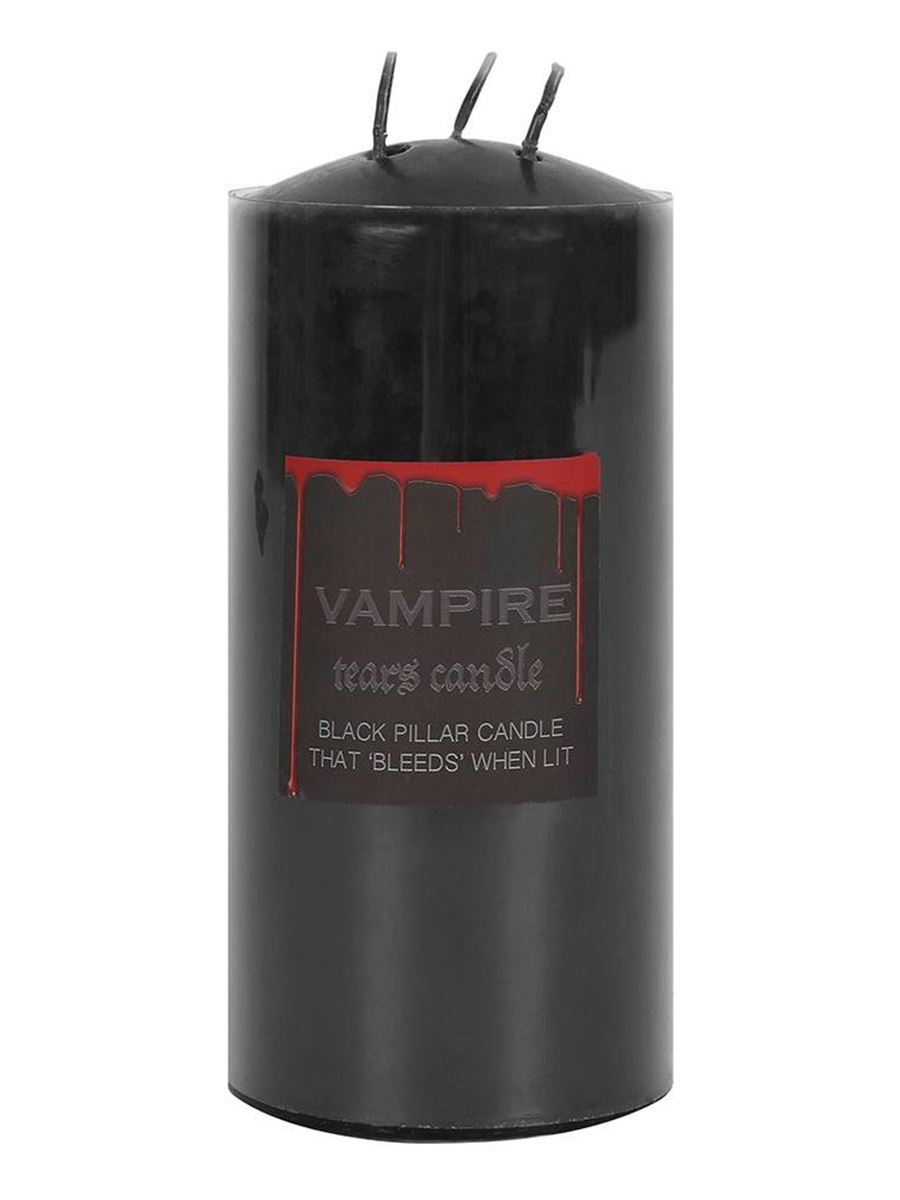 Candle Vampire Tears Multi Wick Pillar Large Black 7x15x7cm