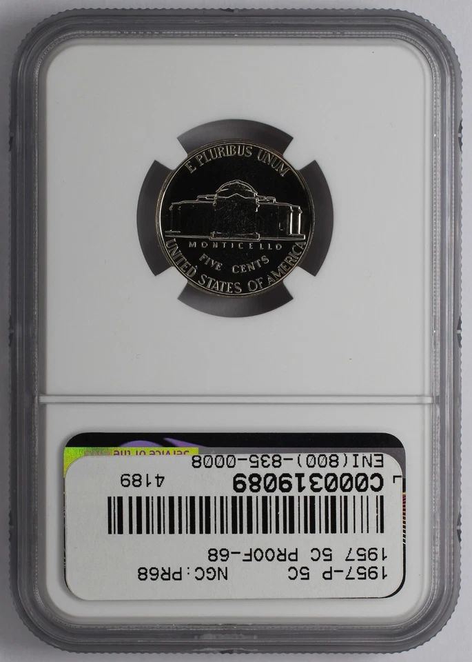 1957 Jefferson Nickel NGC PF 68 - Image 2 of 4