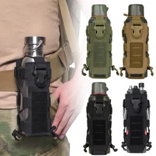 Tactical Molle Water Bottle Pouch Bag Military Heavy Duty Radio Holster Holder