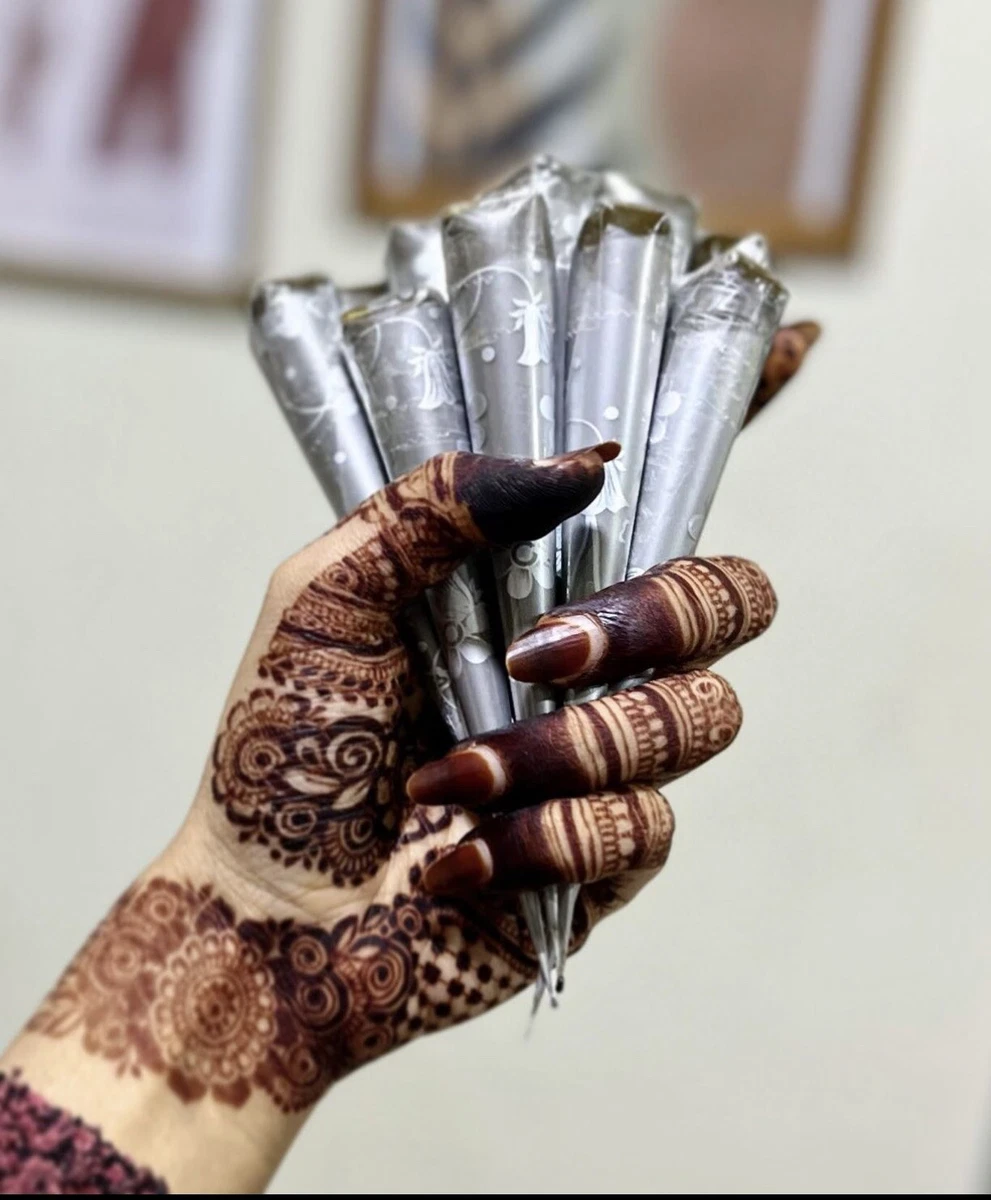 Organic henna cones Fresh made to order Mehendi cones 35gm cone 100 Organic