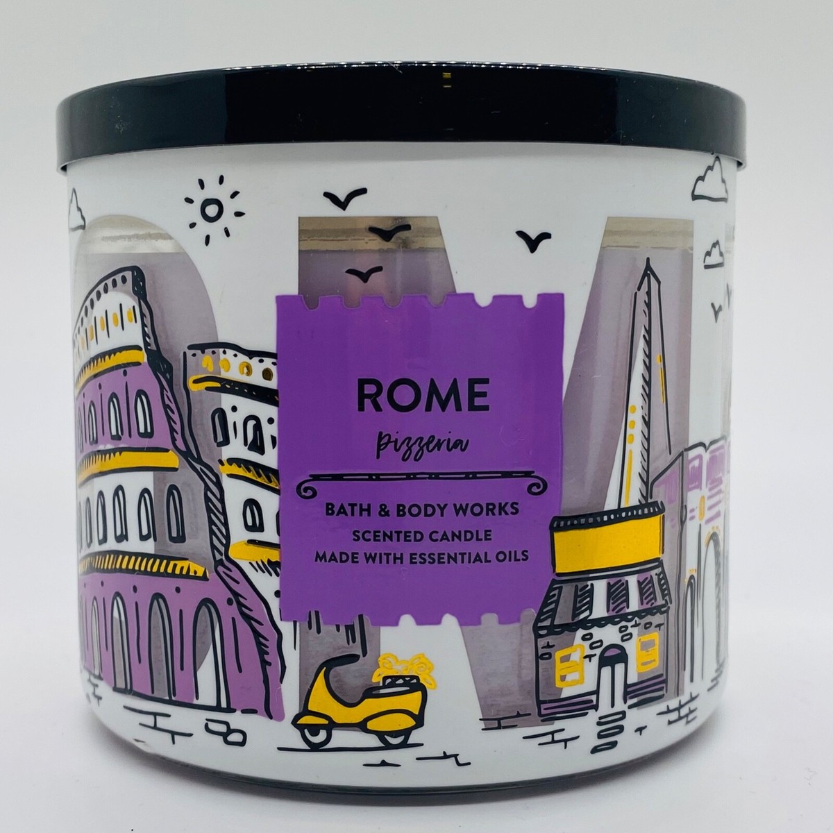 Bath & Body Works ROME PIZZERIA Large Scented 3 Wick Candle 14.5