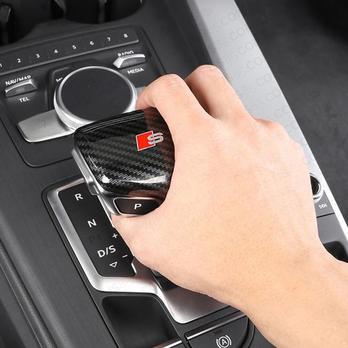 Car Carbon Fiber Texture Shift Knob Cover for AUDI S A4 A5 S4 S5 Q7 16-20 Sport - Picture 8 of 9