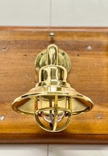 Paar 2 generalüberholte Vintage Messing Wandleuchter Lampen mit Schirmen Anti...