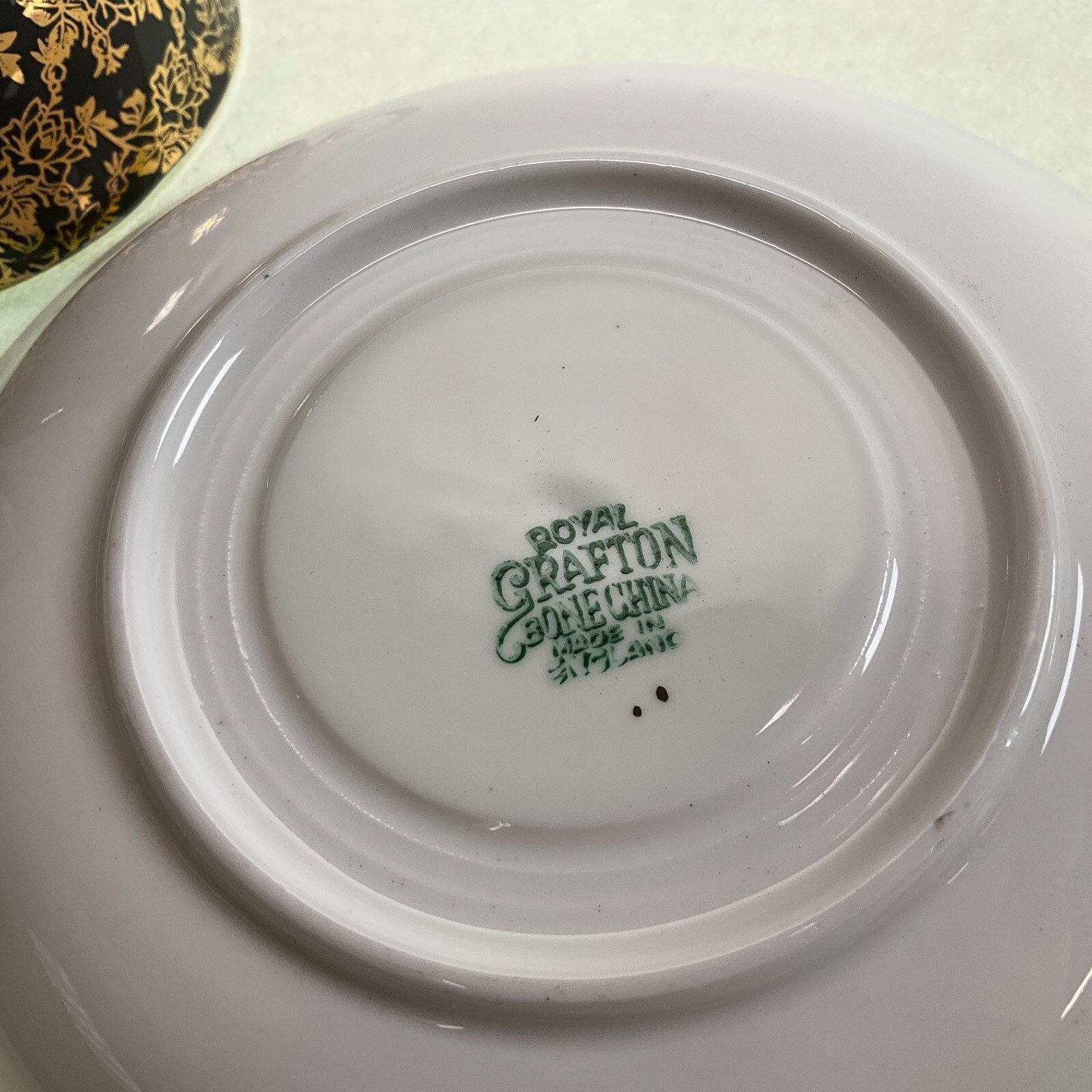 Royal Grafton Fine Bone China Tea Cup & Saucer Gold Floral Motif