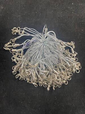 200X    Mobile/Cell Phone Straps with Lobster Claw Clasps  ''Silver''