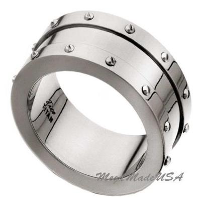 Screws Design Comfort Fit Wedding Band Engagement Titanium Ring Men Jewelry Sz11