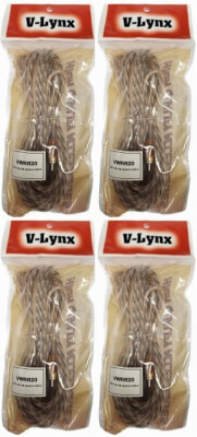 QTY4 VLYNX 20 FT TWISTED PAIR  RCA FLEXIBLE HOME AUDIO CABLE 100% OFC COPPER