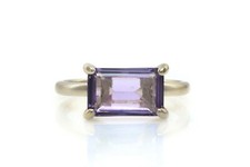 Amethyst ring 925 Sterling Silver ring Wedding ring Engagement gift ring for her