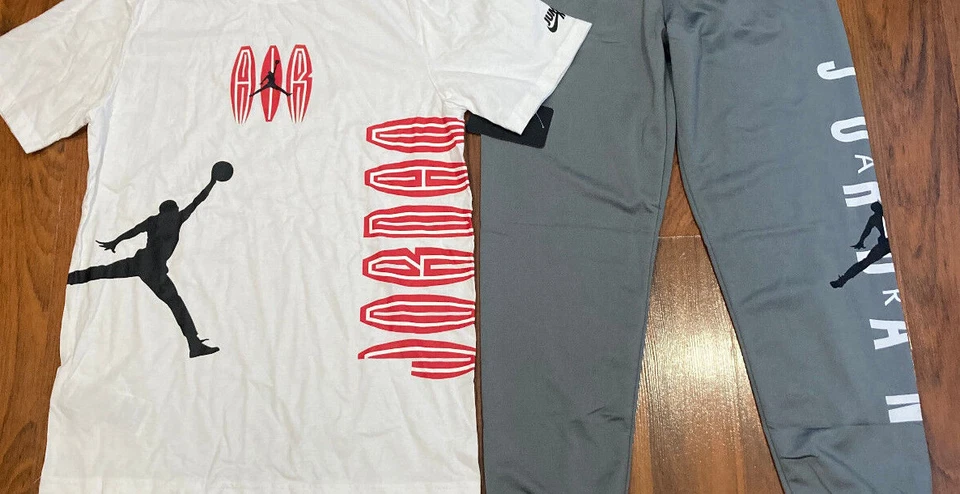 Nike Air Jordan Youth Boy T-Shirt PANTS Tracksuit 2pc Size XL-18 New - Image 4 of 4