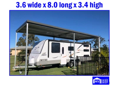 Carport 3 6 X 8 X 3 4 Beat The Storms Carport Skillion Garage