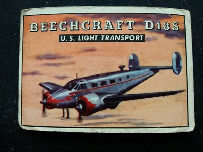 1952 Topps Wings - Friend or Foe # 190 Beechcraft D18S US Light Transport (VG)