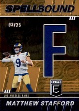 2022 Donruss Elite Football Matthew Stafford Orange Spellbound Letter 