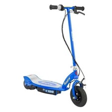 Razor E100 Kids Ride On 24V Motorized Battery Powered Electric Scooter Toy, Blue