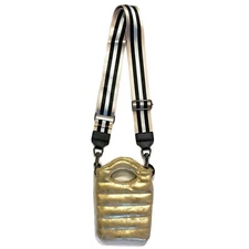 THINK ROYLN Womens Mini Florent Phone Slip Bag Metallic Gold (MSRP $98)