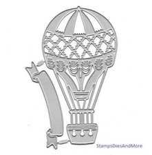 HOT AIR BALLOON  BANNER Metal Cutting Die Baby Greeting Card Making Scrapbook