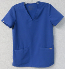 FIGS Womens Size XS Navy Blue Scrub Top Shirt Technical Collection FW1100 V Neck