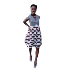 African print Ankara skirt with pockets