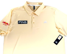 Adidas Golf Men's XL Performance Stretch Yellow Jersey Logo Polo Shirt, New