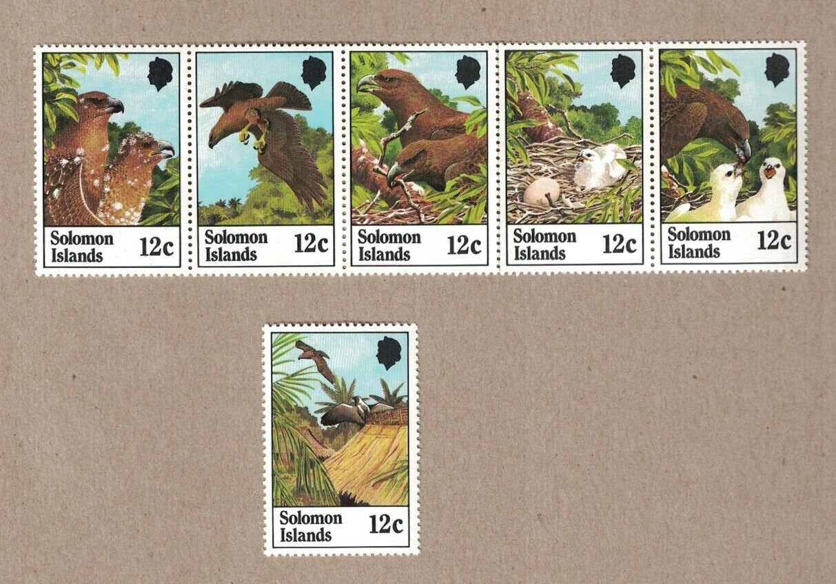 6 VINTAGE 1982 SOLOMON Easy-to-use BIRD STAMP ISLANDS MNH New arrival