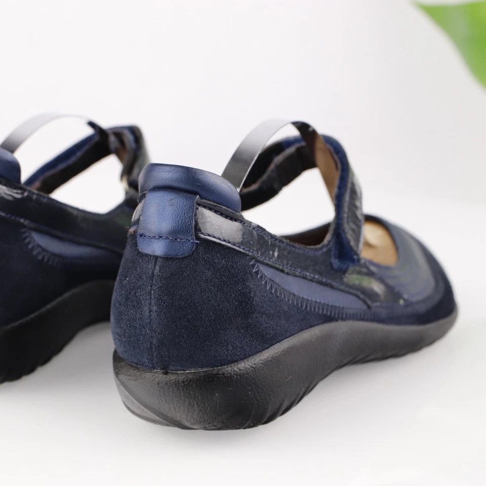 Zapato Naot Mujer Kirei Mary Jane Talla 39 8 Azul Marino Gamuza Plano Corcho Israel Foto 4 de 4