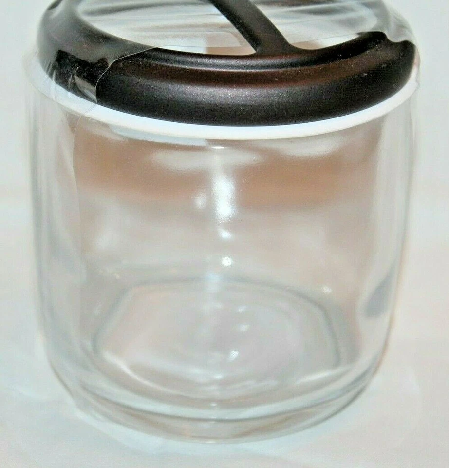 Interdesign Clear Glass Bronze Toothbrush Holder - Image 2 of 4