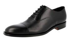 PRADA OXFORD CAP TOE SUIT DRESS SHOES 2EB129 BLACK LEATHER NEW