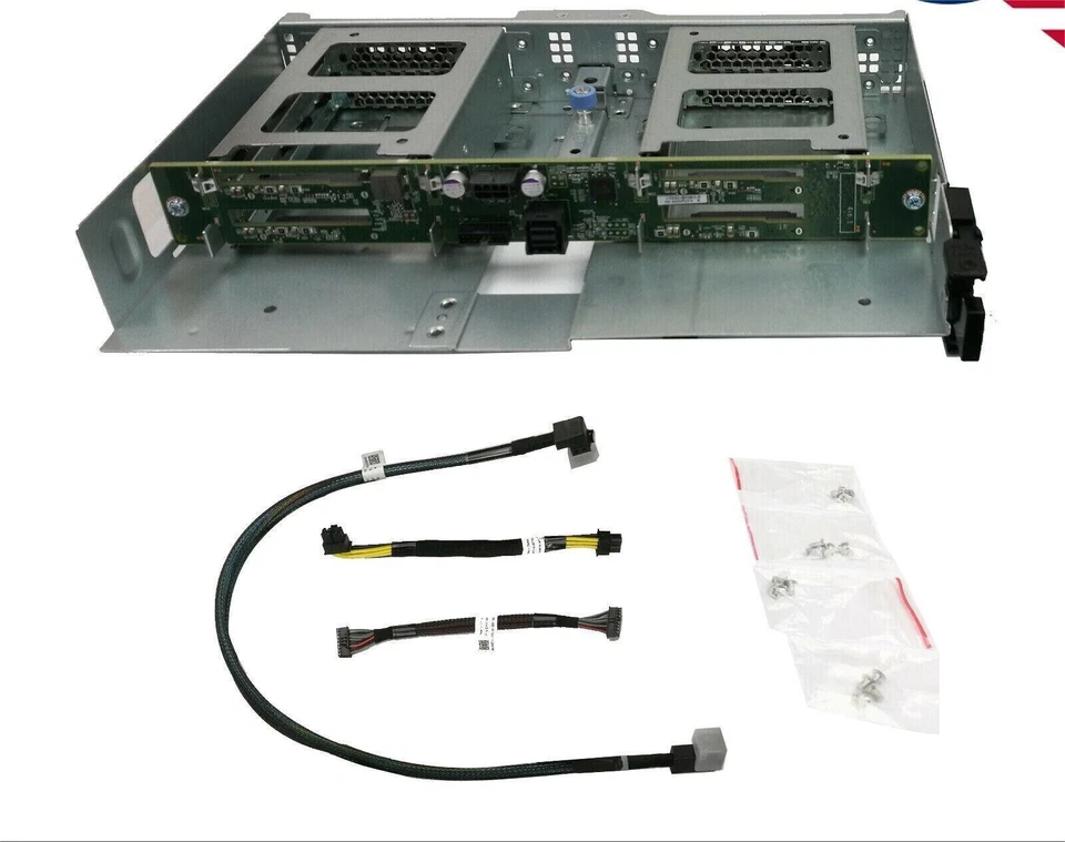 Dell R740XD 4*2.5inch Rear HDD Cage Back Panel Kit WMJR0 w/Caddy Cables - Image 2 of 3