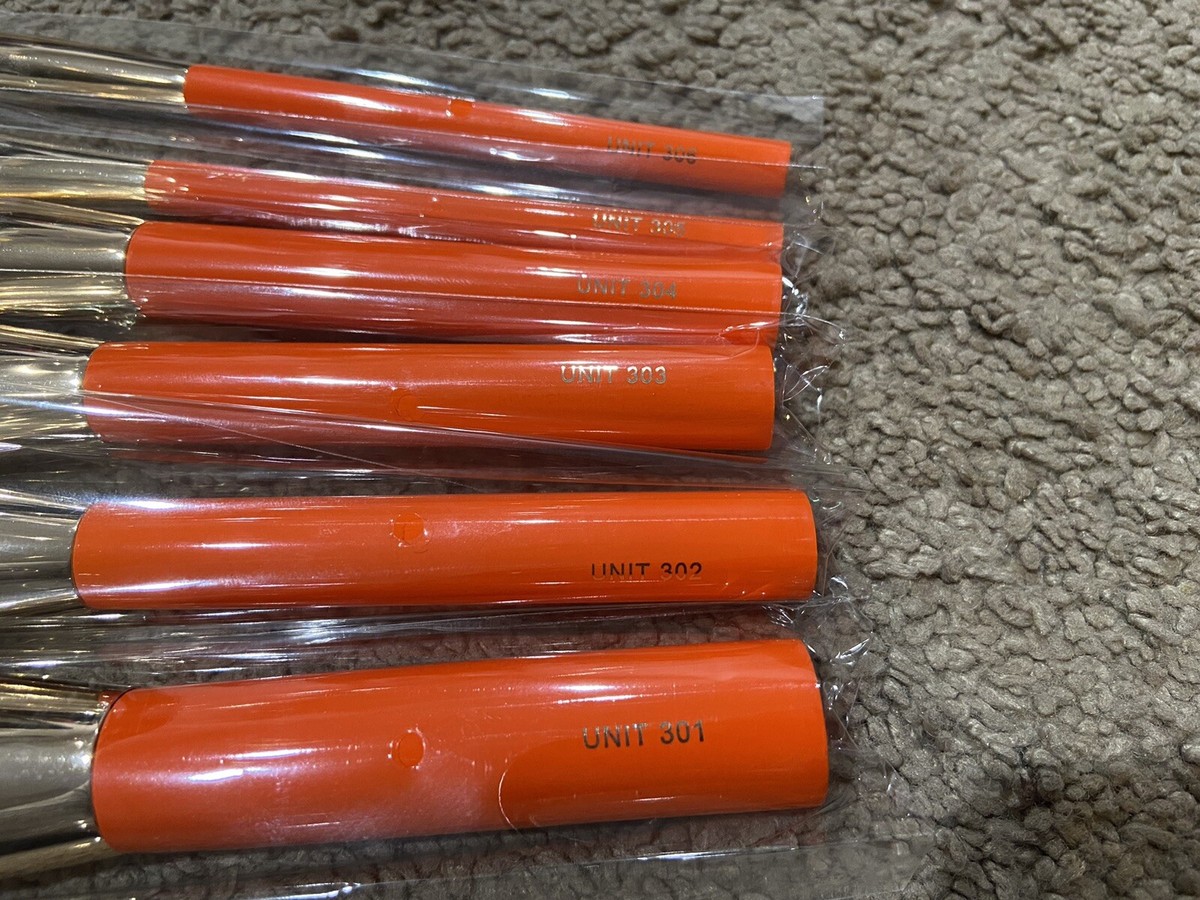 Units Orange Series Face Makeup Brushes Set of NEW Foundation