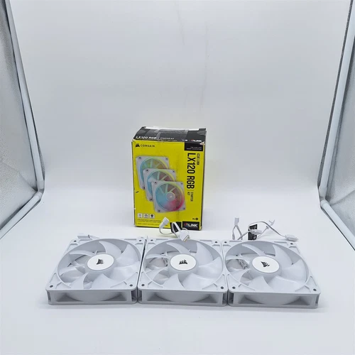 Corsair iCUE Link LX120 RGB 120mm PWM Fans Triple Pack – White *READ*