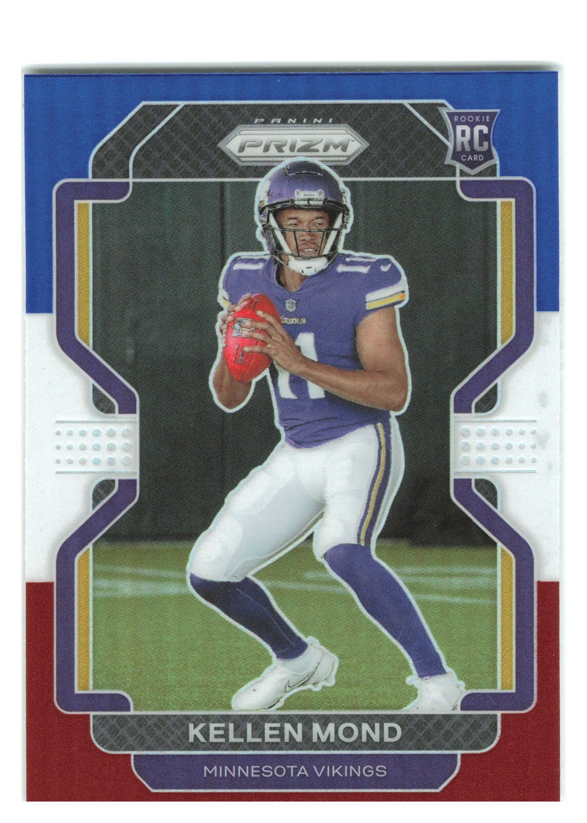 KELLEN MOND 2021 PANINI PRIZM FOOTBALL #351 RED WHITE BLUE PRIZMS ROOKIE RC SP