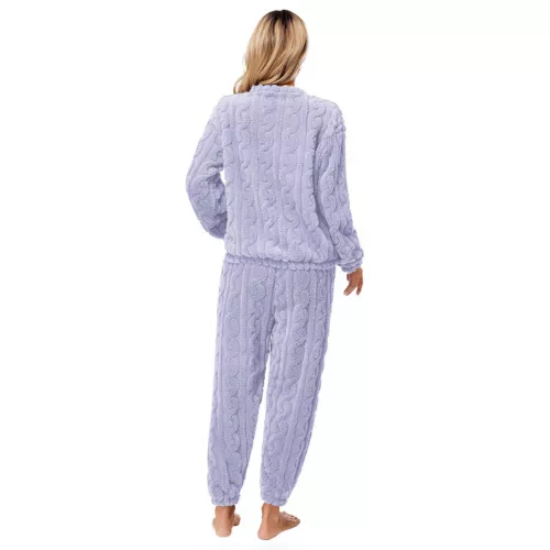 Womens Pajamas Set New Year Sleepwear Solid Color Homewear Elastic Waistband - Picture 19 of 79