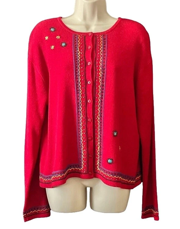 Nylon Chico's Floral Women's Cardigan Suéteres