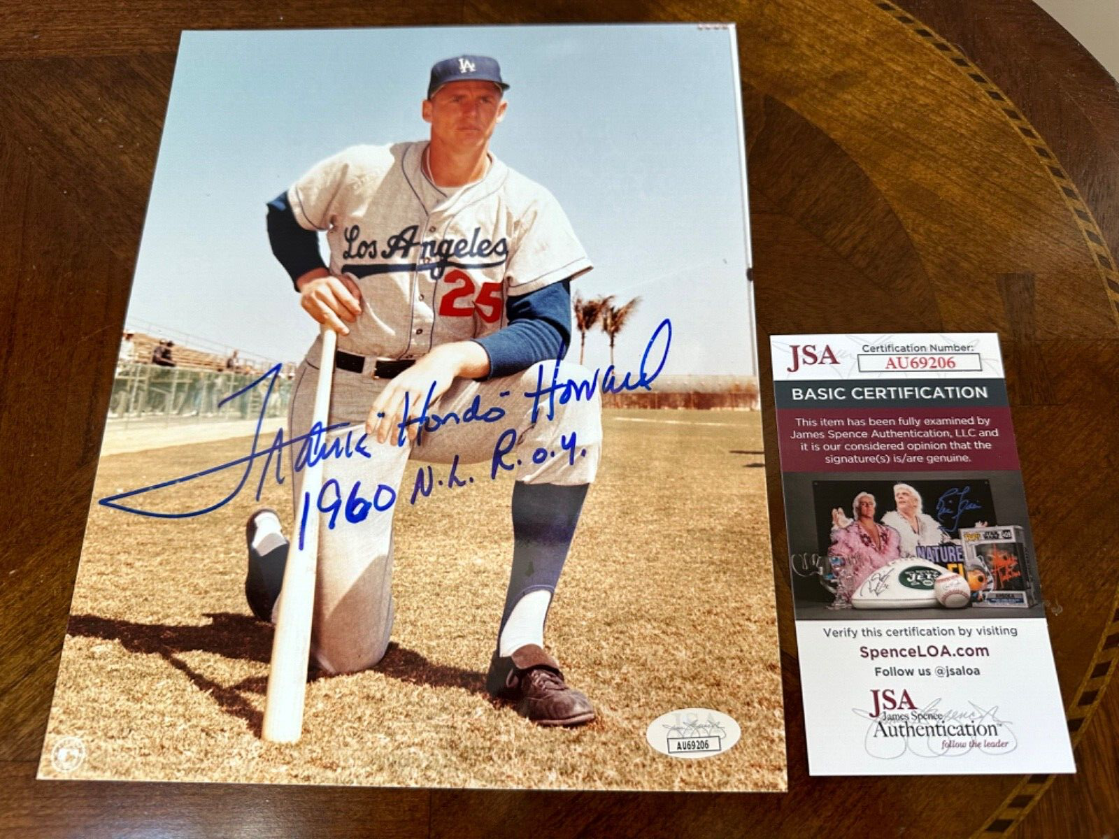 Frank Howard Autographed Signed Los Angeles Dodgers Hondo 8x10 Photo MLB JSA COA 