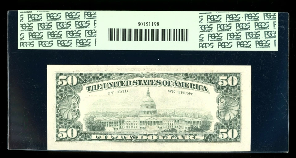 DBR 1990 $50 FRN New York Gem Fr. 2124-B PCGS 65 PPQ Serial B58302203B - Image 2 of 2