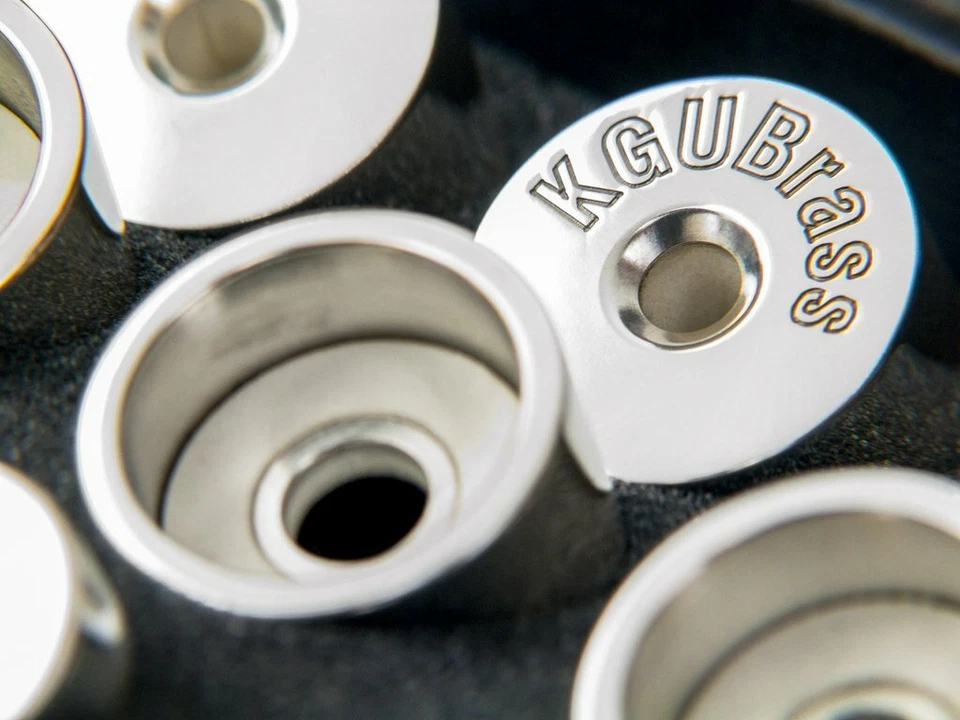 Комплект отделки трубы Yamaha СРЕДНИЕ колпачки. KGUBrass. 998 посеребренные - Изображение 3 из 3