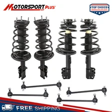 8PCS Front Rear Strut w/ Coil Spring & Sway Bar Links For 2007-2011 Toyota Camry